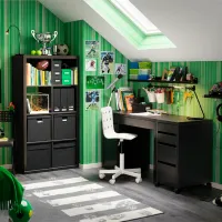 Комод Ikea Micke 75 x 35 x 50см / МДФ / Черно-коричневый photo 5