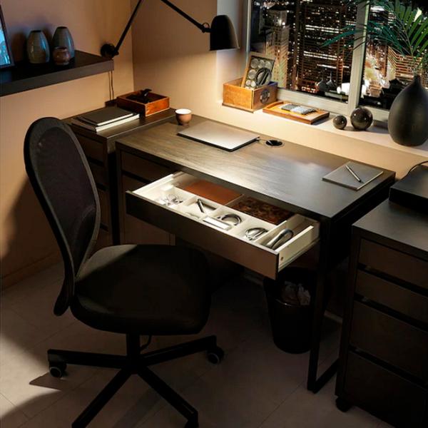 Комод Ikea Micke 75 x 35 x 50см / МДФ / Черно-коричневый photo 6 Комод Ikea Micke 75 x 35 x 50см / МДФ / Черно-коричневый photo 6