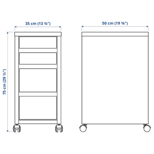 Комод Ikea Micke 75 x 35 x 50см / МДФ / Черно-коричневый photo 7 Комод Ikea Micke 75 x 35 x 50см / МДФ / Черно-коричневый photo 7