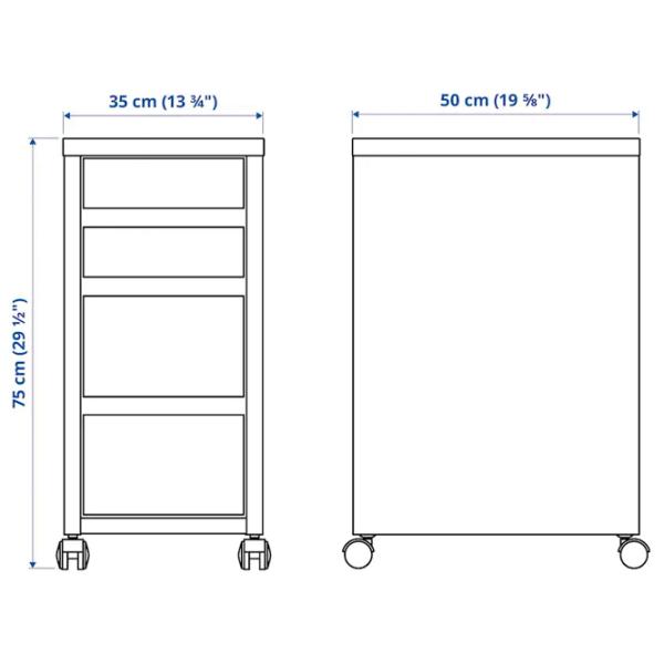 Комод Ikea Micke 75 x 35 x 50см / МДФ / Черно-коричневый photo 7 Комод Ikea Micke 75 x 35 x 50см / МДФ / Черно-коричневый photo 7