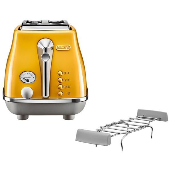 Тостер DeLonghi CTOC 2103 Y Механико-электронный / 900 Вт / Желтый photo 3