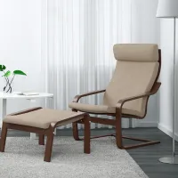 Fotoliu moale Ikea Poang Beige / Stofă photo 3