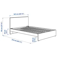Кровать Ikea Gladstad 160 x 200 см / Шпон / Серый photo 6