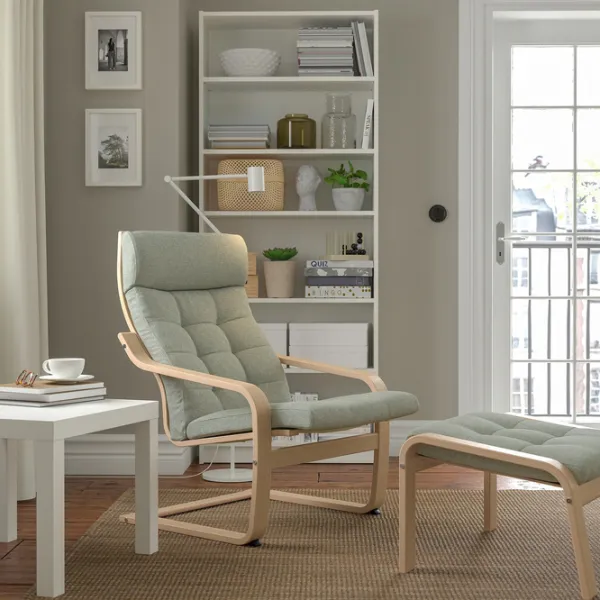 Fotoliu moale Ikea Poang  Light Green / Stofă  photo 2
