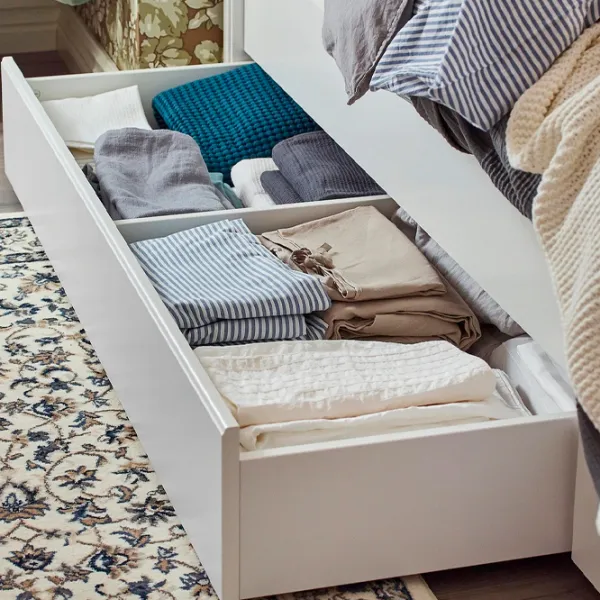 Кровать Ikea Songesand 2 160 x 200 см / Шпон / Белый photo 3