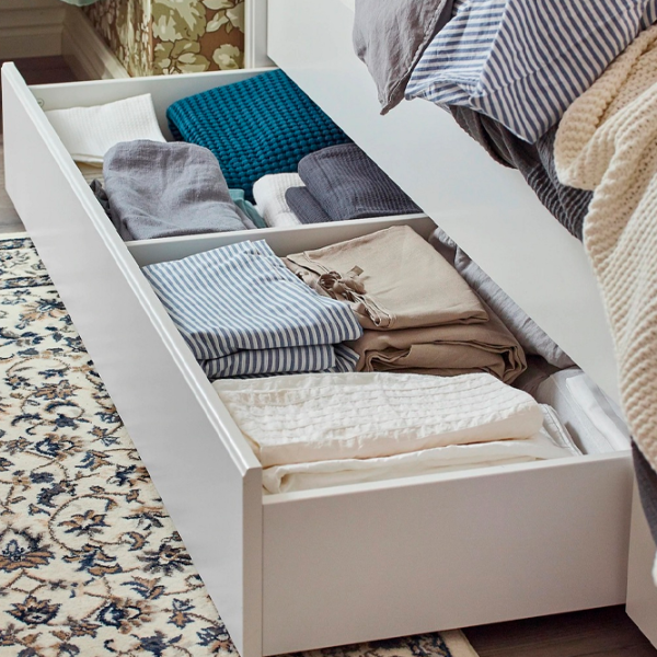 Кровать Ikea Songesand 2 160 x 200 см / Шпон / Белый photo 3