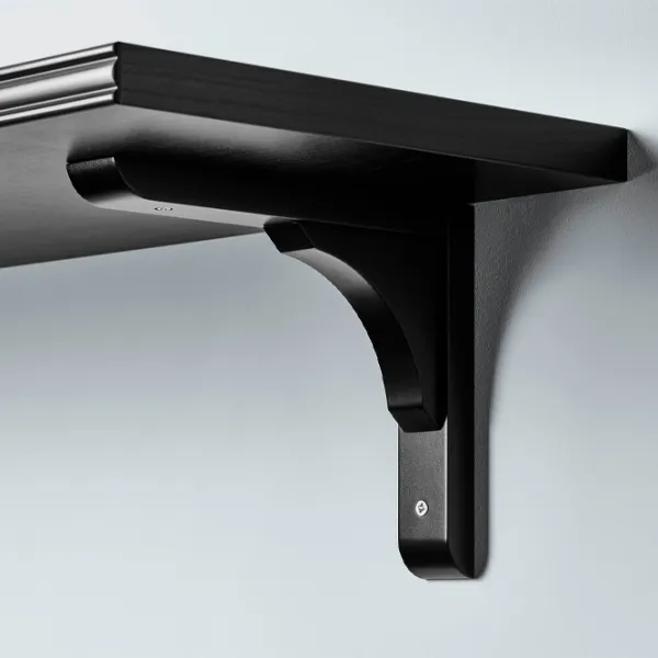 Полка Ikea Bergshult/Ramshult ДСП / Черный-коричневый photo 3