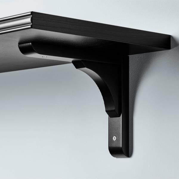 Полка Ikea Bergshult/Ramshult ДСП / Черный-коричневый photo 2 Полка Ikea Bergshult/Ramshult ДСП / Черный-коричневый photo 2