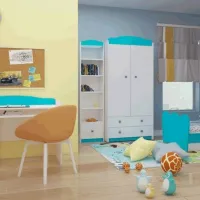 Детский мебельный набор Happy Babies Mix 36 White Blue / унисекс