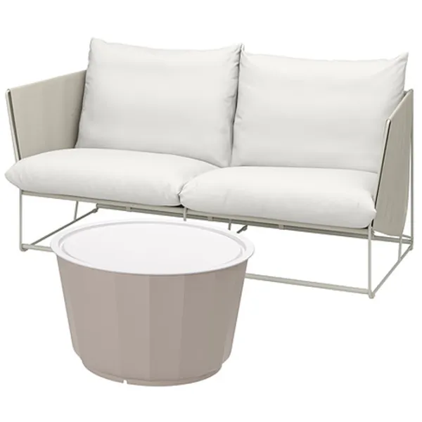Set mobilă grădină Ikea Havsten/Lagaskar  Metal / Plastic / / Beige photo 1