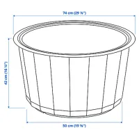 Set mobilă grădină Ikea Havsten/Lagaskar Metal / Plastic / / Beige photo 2