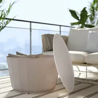 Set mobilă grădină Ikea Havsten/Lagaskar Metal / Plastic / / Beige photo 4