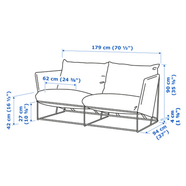 Set mobilă grădină Ikea Havsten/Lagaskar  Metal / Plastic / / Beige photo 6