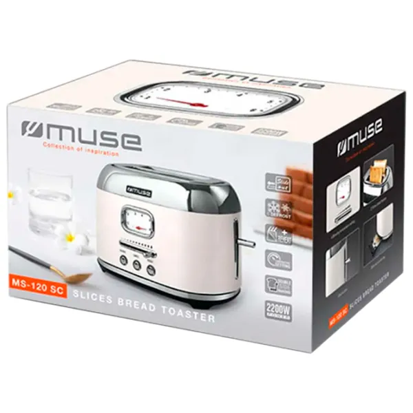 Toster Muse MS-120 SC Mecanic / 1000 W / Beige photo 4