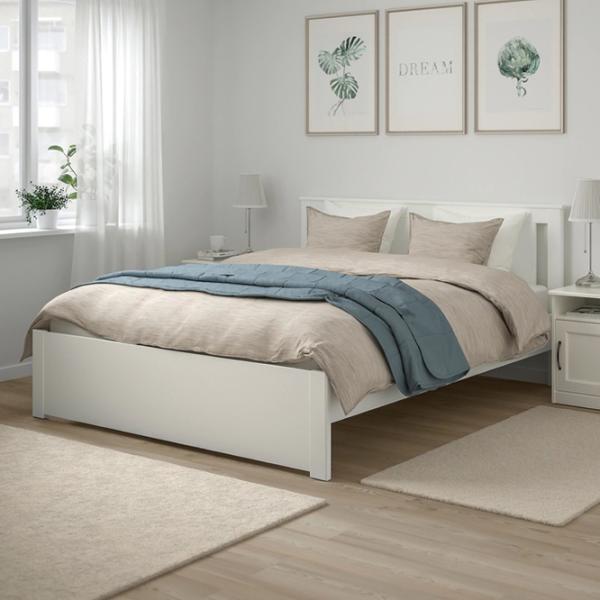 Кровать Ikea Songesand/Lonset 160 x 200 см / Шпон / Белый photo 5