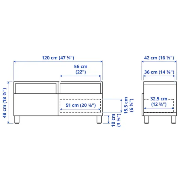 Comodă TV Ikea Besta 48 x 120 x 42 / PAL photo 6 Comodă TV Ikea Besta 48 x 120 x 42 / PAL photo 6