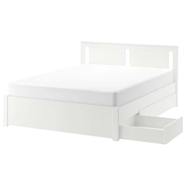 Кровать Ikea Songesand 4 160 x 200 см / Шпон / Белый photo 1