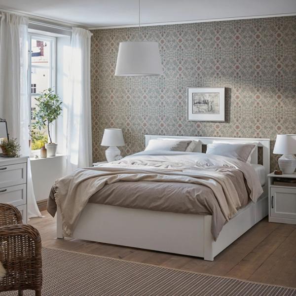 Кровать Ikea Songesand 4 160 x 200 см / Шпон / Белый photo 4