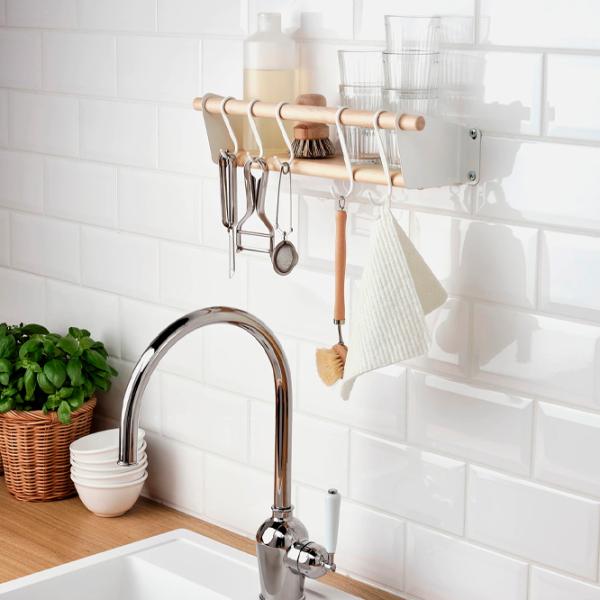 Raft Ikea Nereby Oțel / Beige photo 2