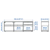 Тумба под телевизор Ikea Vihals 50 x 146 x 37см / ДСП photo 2