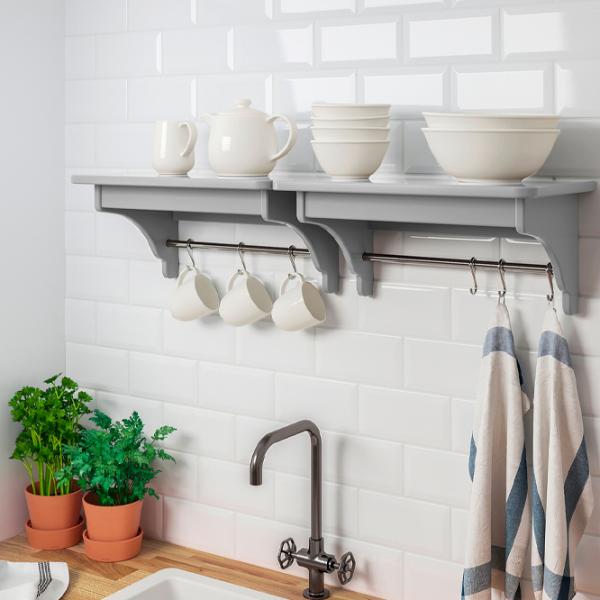 Полка Ikea Tornviken Сталь / Серый photo 2 Полка Ikea Tornviken Сталь / Серый photo 2