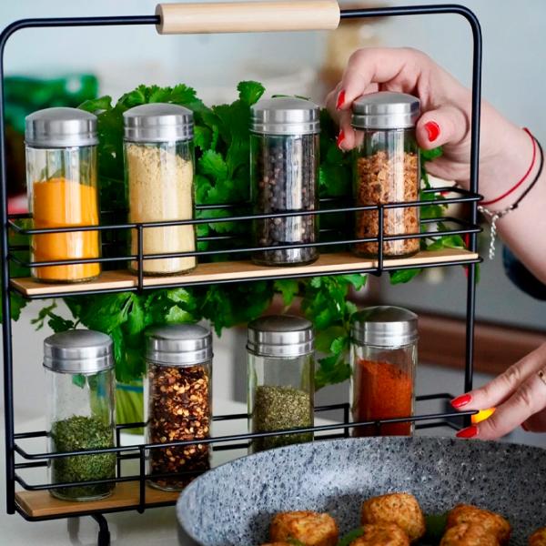 Полка Tadar Bamboo Shelves Металл / Бамбук photo 5