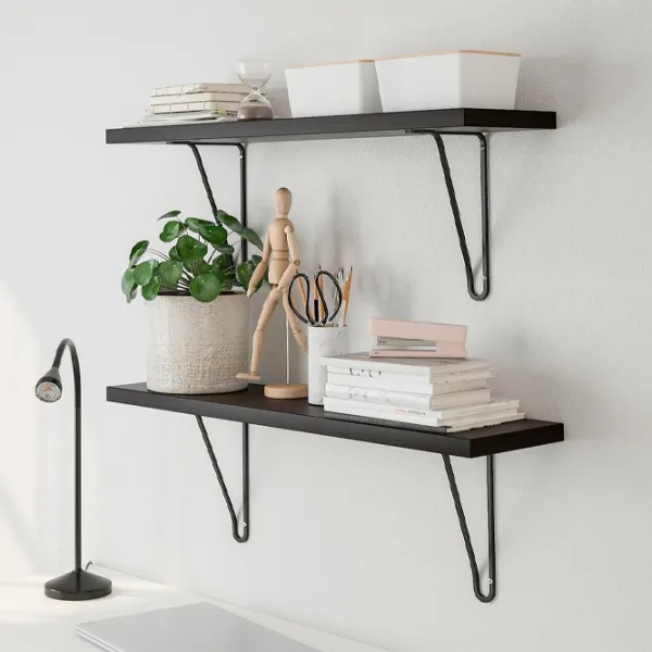 Полка Ikea Bergshult/Forlaggare ДСП / Черный-коричневый photo 6 Полка Ikea Bergshult/Forlaggare ДСП / Черный-коричневый photo 6