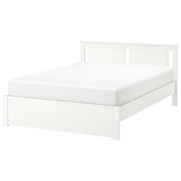 Кровать Ikea Songesand/Lindbaden 140 x 200 см / Шпон / Белый photo 1