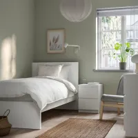 Кровать Ikea Malm/Valevag 90 x 200 см / Массив / Белый photo 4