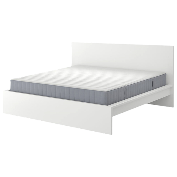 Кровать Ikea Malm/Valevag 140 x 200 см / Массив / Белый photo 1