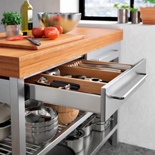 Insulă de bucătărie Ikea Rimforsa Brown / Bambus photo 3 Insulă de bucătărie Ikea Rimforsa Brown / Bambus photo 3