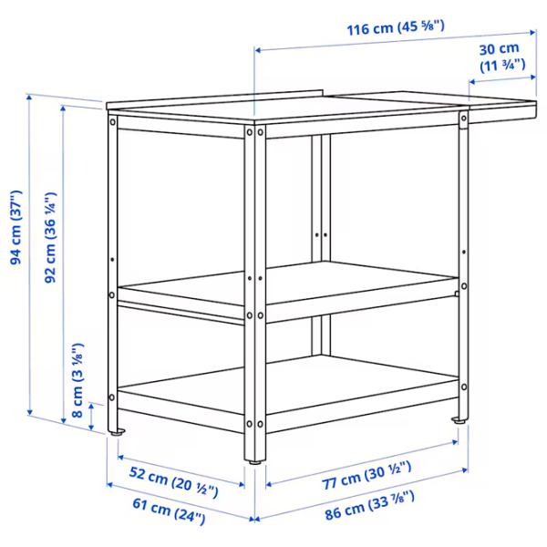 Insulă de bucătărie Ikea Grillskar Black / MDF photo 5 Insulă de bucătărie Ikea Grillskar Black / MDF photo 5
