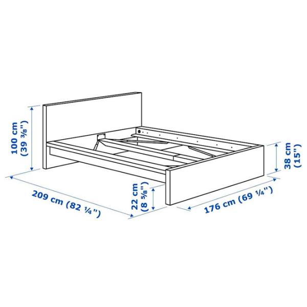 Pat Ikea Malm/Abygda 160 x 200 cm / Masiv / Black photo 10