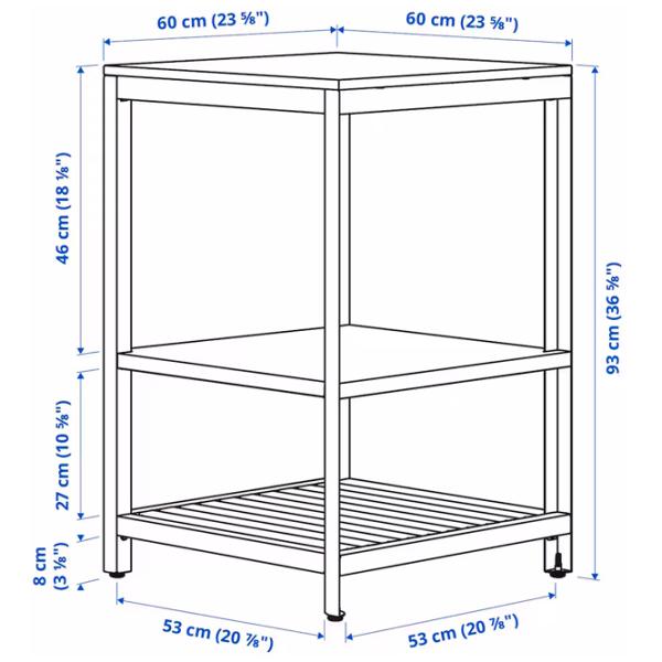 Insulă de bucătărie Ikea Batskar Dark Gray / Oțel photo 5 Insulă de bucătărie Ikea Batskar Dark Gray / Oțel photo 5
