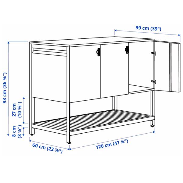 Insulă de bucătărie Ikea Batskar Dark Gray / Oțel photo 3 Insulă de bucătărie Ikea Batskar Dark Gray / Oțel photo 3