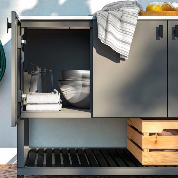 Insulă de bucătărie Ikea Batskar Dark Gray / Oțel photo 4 Insulă de bucătărie Ikea Batskar Dark Gray / Oțel photo 4