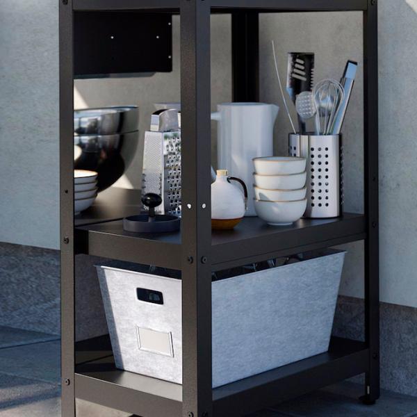 Insulă de bucătărie Ikea Grillskar Black / Oțel photo 2 Insulă de bucătărie Ikea Grillskar Black / Oțel photo 2