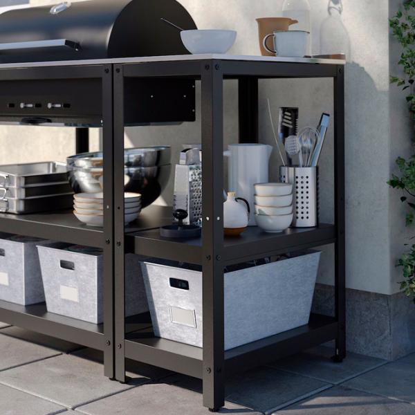 Insulă de bucătărie Ikea Grillskar Black / Oțel photo 4 Insulă de bucătărie Ikea Grillskar Black / Oțel photo 4