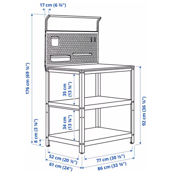 Insulă de bucătărie Ikea Grillskar Black / Oțel photo 6 Insulă de bucătărie Ikea Grillskar Black / Oțel photo 6