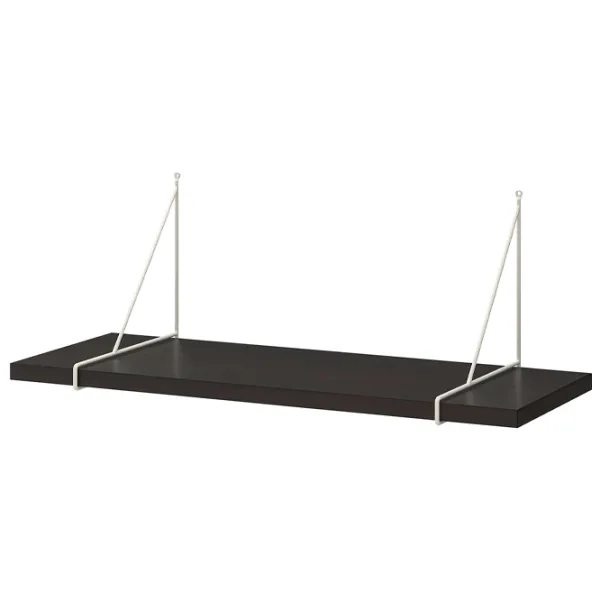Полка Ikea Bergshult/Pershult ДСП / Черный-коричневый photo 1 Полка Ikea Bergshult/Pershult ДСП / Черный-коричневый photo 1