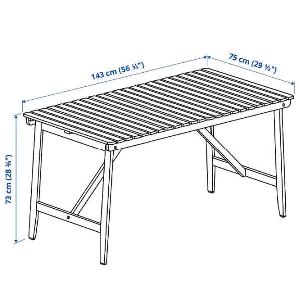 Набор садовой мебели Ikea Askholmen 4  Дерево / Дерево / Дерево / Тёмно-коричневый photo 6 Набор садовой мебели Ikea Askholmen 4  Дерево / Дерево / Дерево / Тёмно-коричневый photo 6