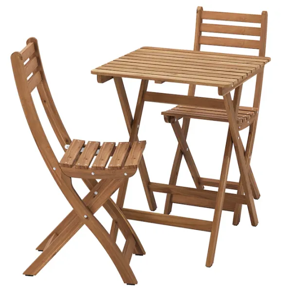 Set mobilă grădină Ikea Askholmen 2 Lemn / Lemn / Lemn / Dark Brown photo 1