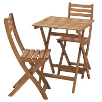 Набор садовой мебели Ikea Askholmen 2Askholmen 2 Дерево / Дерево / Дерево / Тёмно-коричневый