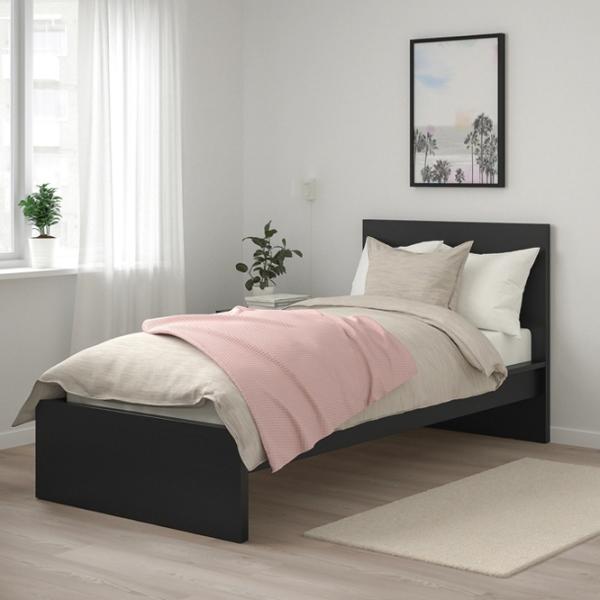 Кровать Ikea Malm/Luroy 90 x 200 см / Шпон / Черный photo 4