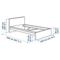 Pat Ikea Malm/Luroy 90 x 200 cm / Furnir / Black photo 7