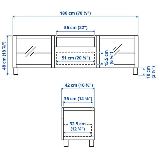 Comodă TV Ikea Besta 74 x 180 x 42 / PAL photo 2 Comodă TV Ikea Besta 74 x 180 x 42 / PAL photo 2