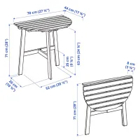 Set mobilă grădină Ikea Askholmen/Klosan 2 Lemn / Lemn / Lemn / Dark Brown photo 4