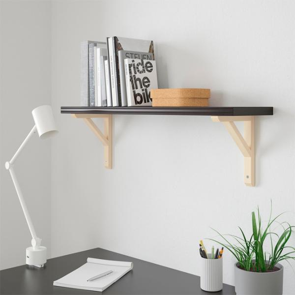 Полка Ikea Bergshult/Sandshult ДСП / Черный-коричневый photo 3