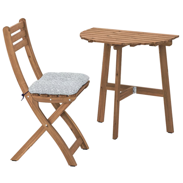 Set mobilă grădină Ikea Askholmen 1  Lemn / Lemn / Lemn / Dark Brown photo 1