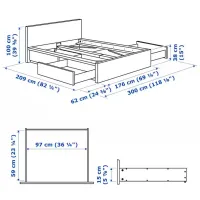 Pat Ikea Malm/Luroy 4 160 x 200 cm / Furnir / Black photo 8